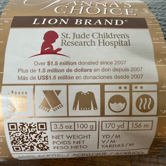 Lion Brand Vanna's Choice Yarn Silver Grey Skein Medium Weight Knitting Crochet - Picture 4 of 7